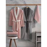 Naura Concept Altınbaşak Polly Aile Pamuk Bornoz Set Pink Pink Puff-Coin - Renkli - .