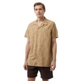 Nautica Erkek Bej Classic Fit Kısa Kollu Desenli Gömlek-W35434T.2SA S