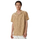 Nautica Erkek Bej Classic Fit Kısa Kollu Desenli Gömlek-W35434T.2SA XS