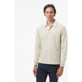 Nautica Erkek Bej Classic Fit Uzun Kollu Polo Yaka T-Shirt - 1AS-Bej