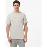 Nautica Erkek Bej Regular Fit Baskılı T-Shirt V65343T.1SC - 1SC-Bej