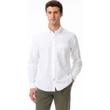 Nautica Erkek Beyaz Classic Fit Gömlek - 1BW-Beyaz - 3XL