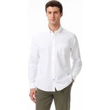 Nautica Erkek Beyaz Classic Fit Gömlek - 1BW-Beyaz - XL