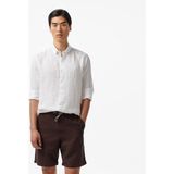 Nautica Erkek Beyaz Classic Fit Keten Gömlek - 1BW-Beyaz