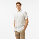 Nautica Erkek Beyaz Classic Fit Keten Gömlek W55100T.1BW - 3XL - 1BW-Beyaz