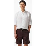 Nautica Erkek Beyaz Classic Fit Keten Gömlek W55101T.1BW - 1BW-Beyaz
