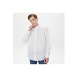 Nautica Erkek Beyaz Classic Fit Keten Gömlek