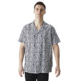 Nautica Erkek Beyaz Classic Fit Kısa Kollu Desenli Keten Gömlek-W45432T.1BW S