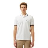 Nautica Erkek Beyaz Classic Fit Polo Yaka T-Shirt-K55335T.1BW L