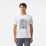 Nautica Erkek Beyaz Regular Fit Baskılı T-Shirt - 1BW-Beyaz - M