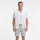 Nautica Erkek Beyaz Regular Fit Kısa Kollu Keten Gömlek-W65105T.1BW M
