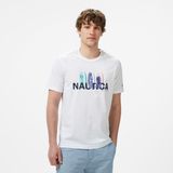 Nautica Erkek Beyaz Regular Fit T-Shirt - 1BW-Beyaz - 2XL