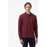 Nautica Erkek Bordo Classic Fit Uzun Kollu Polo Yaka T-Shirt - 6BY-Bordo - 2XL