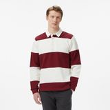 Nautica Erkek Bordo Regular Fit Çizgili Sweatshirt - 6BR-Bordo