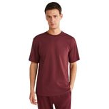 Nautica Erkek Bordo T-Shirt,%53 Pamuk%35 Modal%12 Elastan, M Beden