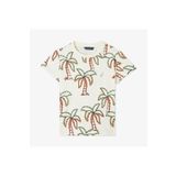 Nautica Erkek Çocuk Krem Regular Fit Baskılı T-shirt