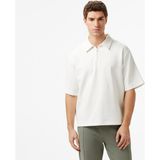 Nautica Erkek Ekru Regular Fit Polo Yaka T-Shirt - 1MA-Krem
