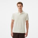 Nautica Erkek Ekru Slim Fit Polo Yaka T-Shirt - 1MA-Krem - XL