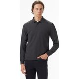 Nautica Erkek Gri Classic Fit Uzun Kollu Polo Yaka T-Shirt - 00E-Gri - 3XL