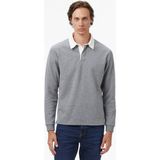 Nautica Erkek Gri Classic Fit Uzun Kollu Polo Yaka T-Shirt - 0DE-Gri - 2XL