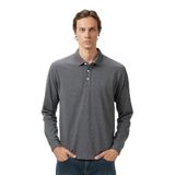 Nautica Erkek Gri Classic Fit Uzun Kollu Polo Yaka T-Shirt-K57042T.00E L