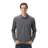 Nautica Erkek Gri Classic Fit Uzun Kollu Polo Yaka T-Shirt-K57042T.00E XXL