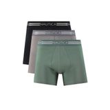 Nautica Erkek Gri Standart Fit 3'lü Boxer-X55006T.0ST S