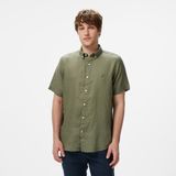 Nautica Erkek Haki Classic Fit Gömlek - 3BP-Yeşil - XL