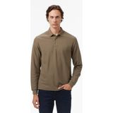 Nautica Erkek Kahverengi Classic Fit Uzun Kollu Polo Yaka T-Shirt.3bb - 3BB-Kahverengi - M