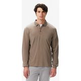 Nautica Erkek Kahverengi Classic Fit Uzun Kollu Polo Yaka T-Shirt - 3BB-Kahverengi - 2XL