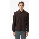 Nautica Erkek Kahverengi Classic Fit Uzun Kollu Polo Yaka T-Shirt K57351T.20C - 20C-Kahverengi