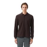 Nautica Erkek Kahverengi Classic Fit Uzun Kollu Polo Yaka T-Shirt-K57351T.20C L
