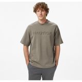 Nautica Erkek Kahverengi Regular Fit Baskılı T-Shirt V55227T.3BB - 3BB-Kahverengi
