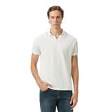 Nautica Erkek Krem Classic Fit Polo Yaka T-Shirt-K55346T.1MA S