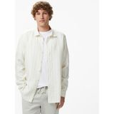 Nautica Erkek Krem Regular Fit Çizgili Gömlek W65421T.1MA - 1MA-Krem
