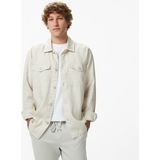 Nautica Erkek Krem Regular Fit Keten Gömlek W65420T.1SL - 1SL-Krem
