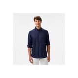 Nautica Erkek Lacivert Classic Fit Keten Gömlek