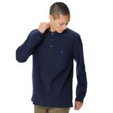 Nautica Erkek Lacivert Classic Fit Uzun Kollu Polo Yaka T-Shirt-K37351T.4NV XS