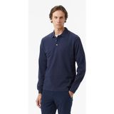 Nautica Erkek Lacivert Classic Fit Uzun Kollu Polo Yaka T-Shirt K57042T.4NV - 4NV-Lacivert - 2XL