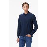 Nautica Erkek Lacivert Classic Fit Uzun Kollu Polo Yaka T-Shirt K57351T.4NV - 4NV-Lacivert - M