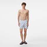 Nautica Erkek Lacivert Regular Fit Çizgili Deniz Şortu T55114T.4NV - 4NV-Mavi