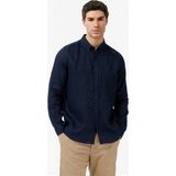 Nautica Erkek Lacivert Regular Fit Keten Gömlek - 4NV-Lacivert