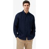 Nautica Erkek Lacivert Regular Fit Keten Gömlek W65101T.4NV - 4NV-Lacivert