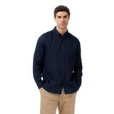 Nautica Erkek Lacivert Regular Fit Keten Gömlek-W65101T.4NV S