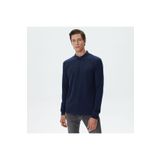 Nautica Erkek Lacivert Slim Fit Uzun Kollu Polo Yaka T-shirt