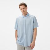 Nautica Erkek Mavi Classic Fit Çizgili Gömlek - 4LB-Mavi