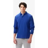 Nautica Erkek Mavi Classic Fit Uzun Kollu Polo Yaka T-Shirt - 4MZ-Mavi - 2XL