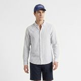 Nautica Erkek Mavi Regular Fit Çizgili Gömlek W65433T.4FR - 4FR-Mavi - S