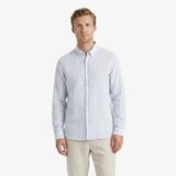 Nautica Erkek Mavi Regular Fit Çizgili Keten Gömlek-W65451T.4CY XL