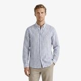 Nautica Erkek Mavi Regular Fit Çizgili Keten Gömlek-W65451T.4DX M